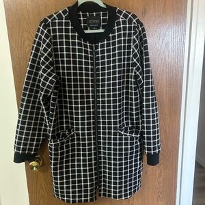 Sanctuary Black and White Grid Bomber Jacket